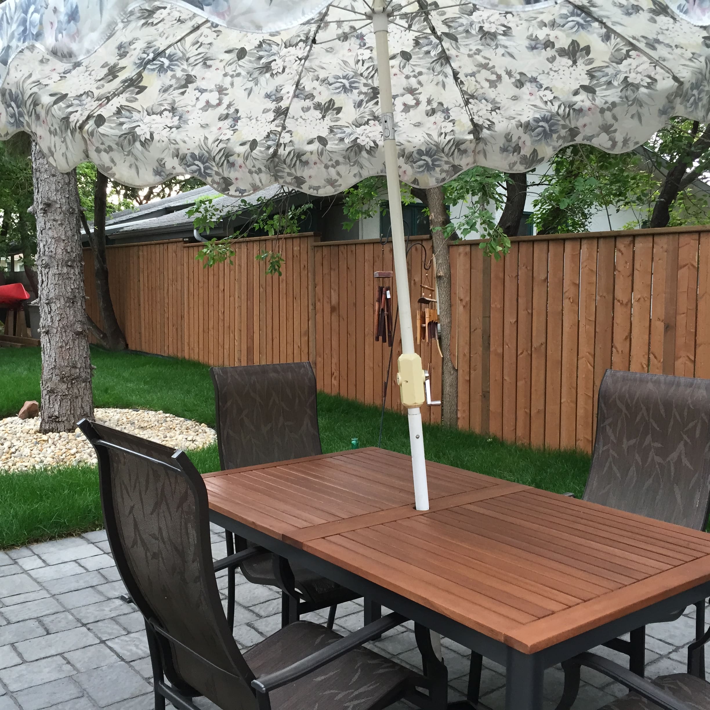 Fence and landscaping