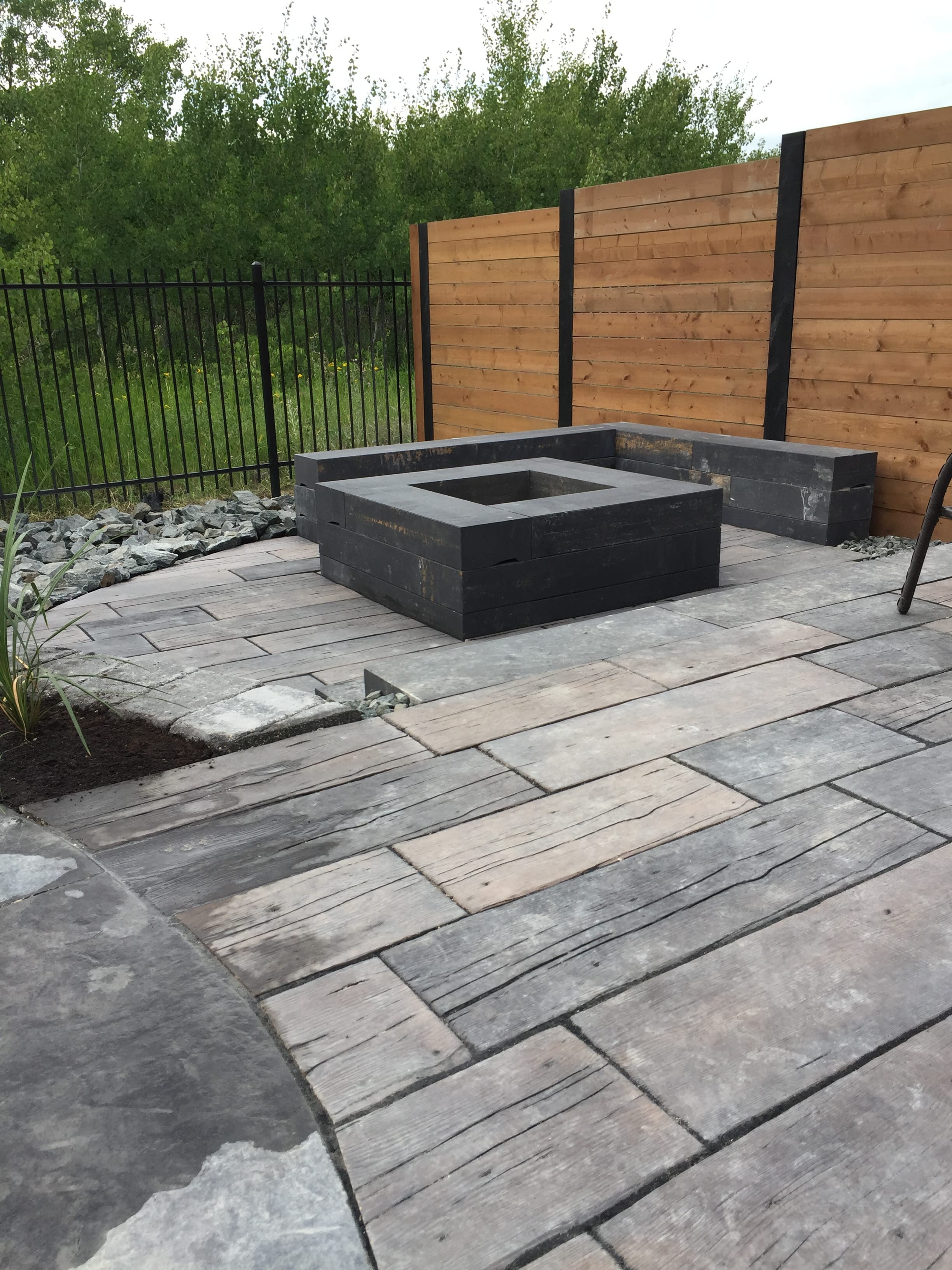 Completed paver installation