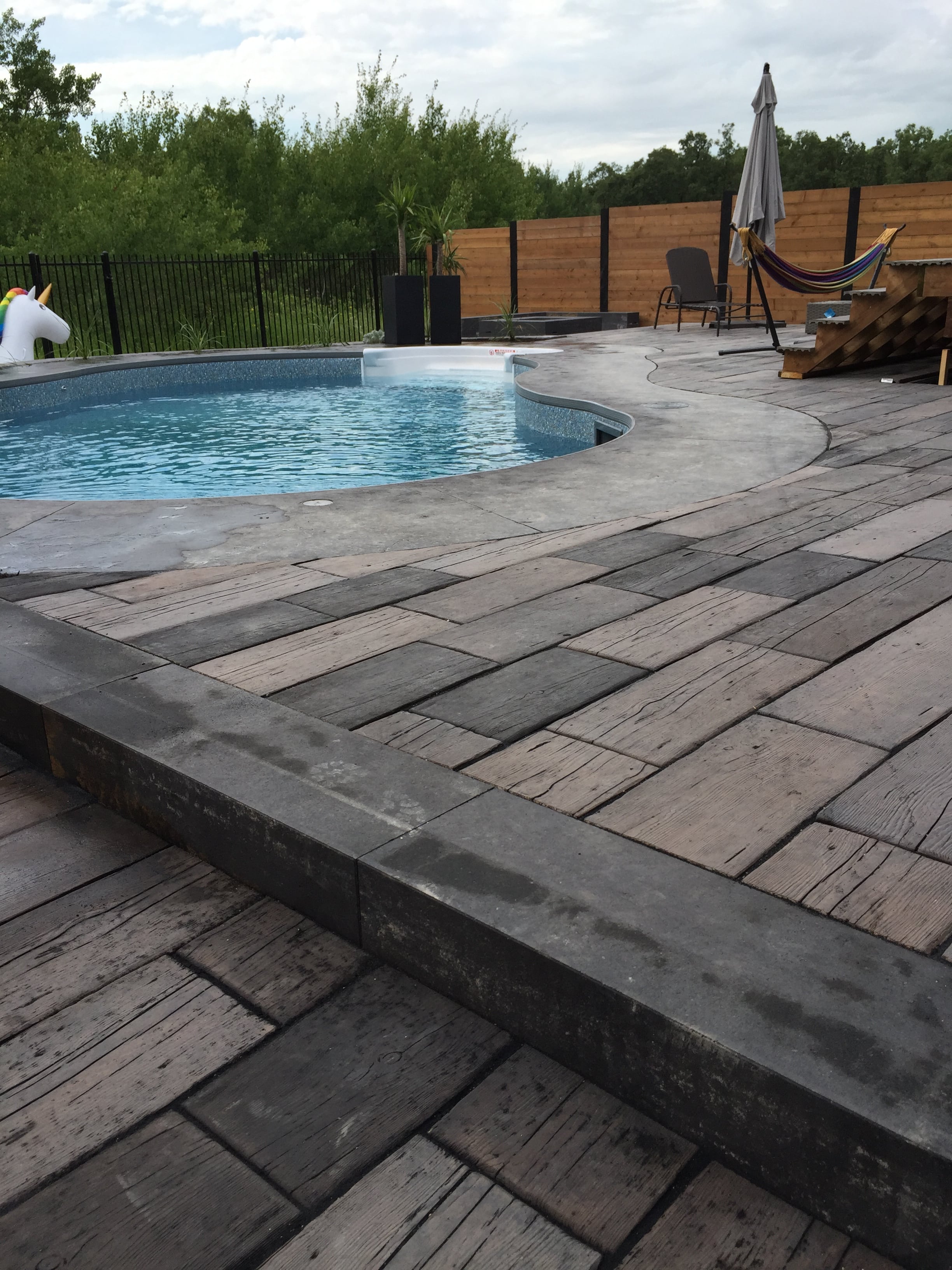 Paving stone patio